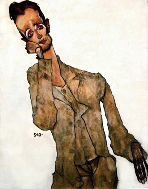 Egon Schiele Reclining man